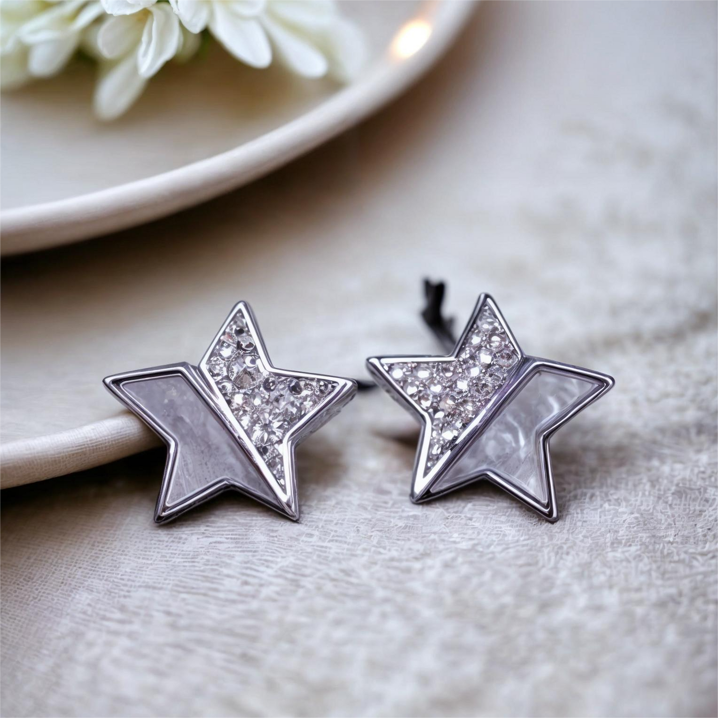 Beautiful Star Stones Studded Earrings