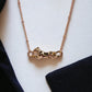 Gold Plated Panther Chain Pendant with CZ