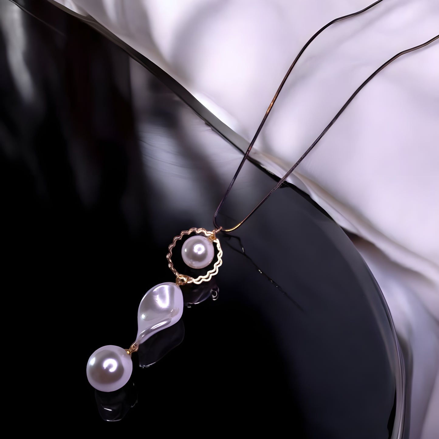 Stylish Long Pearl Necklace