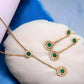 Korean Vintage Style Green Pendant Set