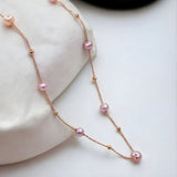 Radiant Pearls & Golden Beads pendant