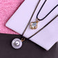 Radiant Mop Van Cleef Pendant with Pearl 2 Layer Necklace