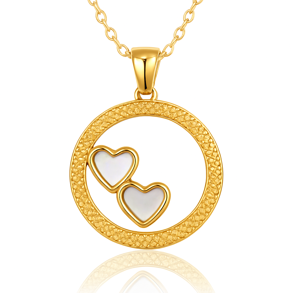 Golden Capturing Heart Chain Pendant