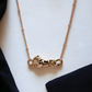 Gold Plated Panther Chain Pendant with CZ