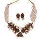 Multicolor Designer Gold Plated Necklace Set Jewellery For Women And Girls