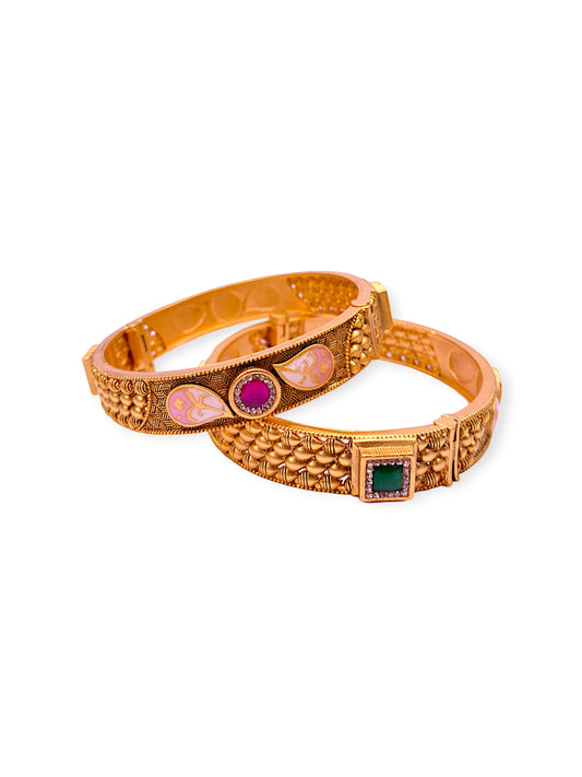 Antique Designer Gold Plated Bangles