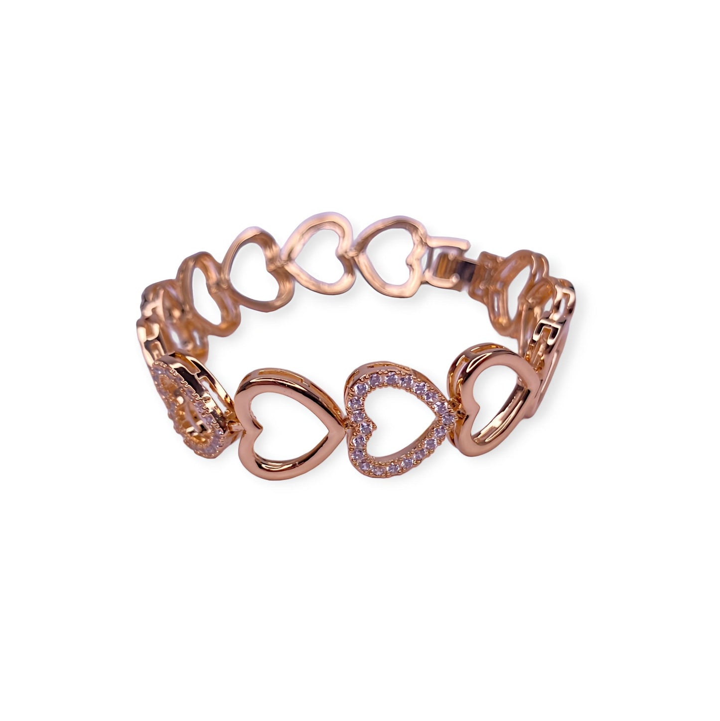 Designer Heart Links Bracelet for Women