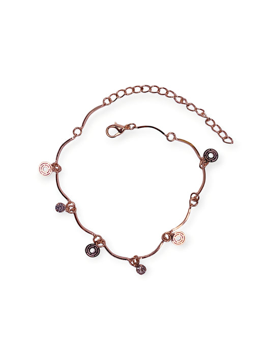 Stone-Studded ladies Anklet Gold plated