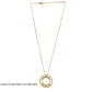 Gold Plated Circle Pendant Set with Stones