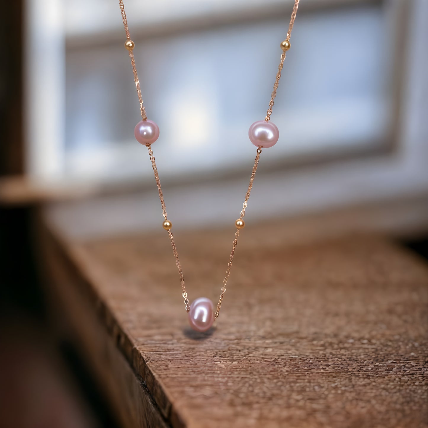 Radiant Pearls & Golden Beads pendant