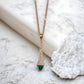 Chain Pendant with Green Ceramic Stone