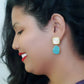 Vintage Seashell Blue Drop Danglers