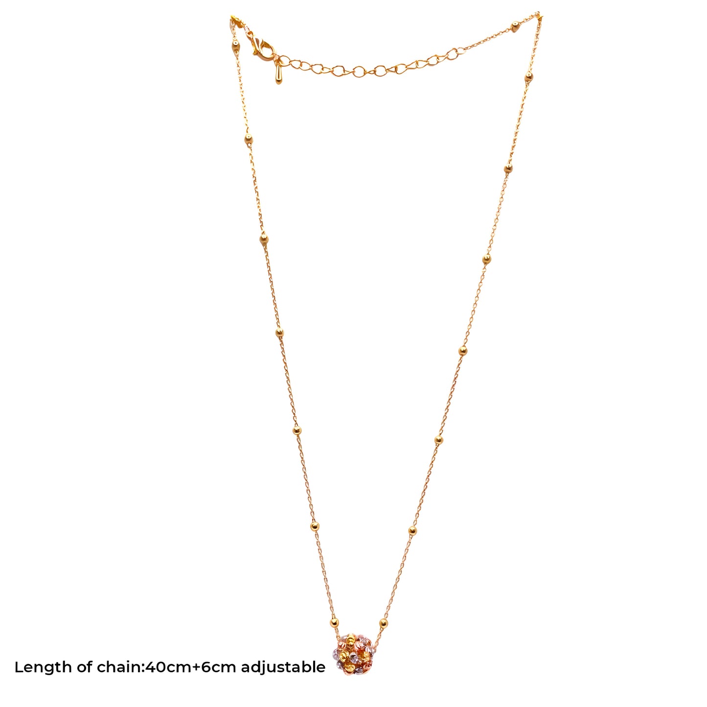 Golden Plated Beads Chain Pendant FOR WOMEN