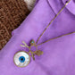 MOP Evil Eye Chain Pendant with Charms