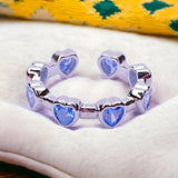 HEART BLUE STONE RING