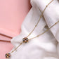 Golden Plated Drop Beads Chain Pendant