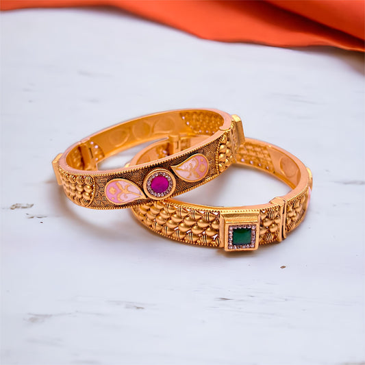 Antique Designer Gold Plated Bangles