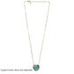 Heart Shaped Pendant Set with Aqua Colour Gemstone