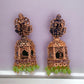 Antique Temple Elegance Gold Plated Jhumki For Women