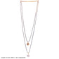 Radiant Mop Van Cleef Pendant with Pearl 2 Layer Necklace