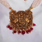 Women Gold-Plated, Off-White & Red Stone-Studded Necklace Set