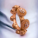 Royal Antique Polki Openable Kada Bangle Gold Plated