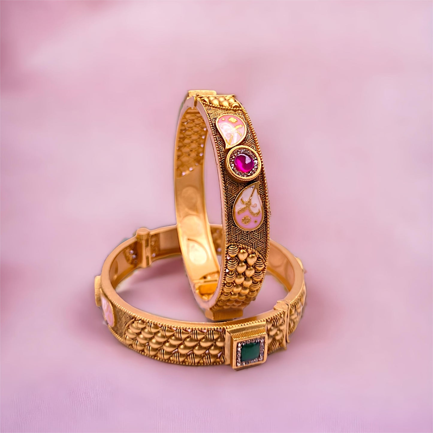 Antique Designer Gold Plated Bangles