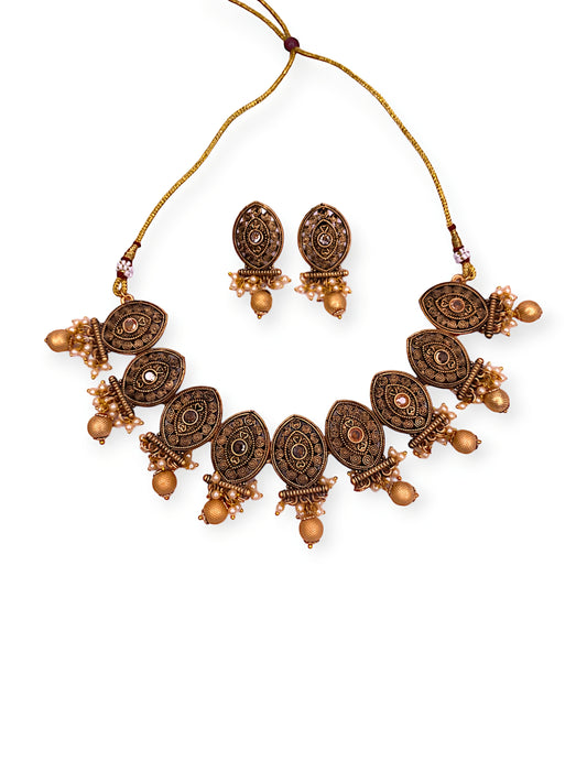 Traditional Design Choker Necklace Set