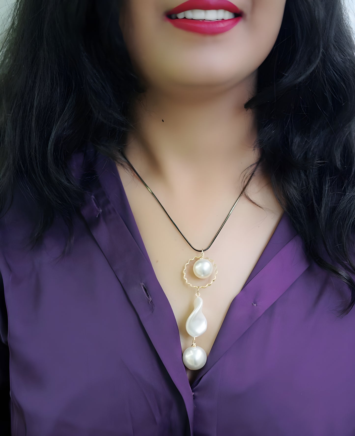 Stylish Long Pearl Necklace