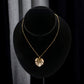 Golden Palm Leaf Pendant Necklace