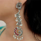 Peacock Design High Quality German Silver Plated Earring