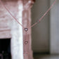 Heart Shape Rose Gold Plated Chain Necklace