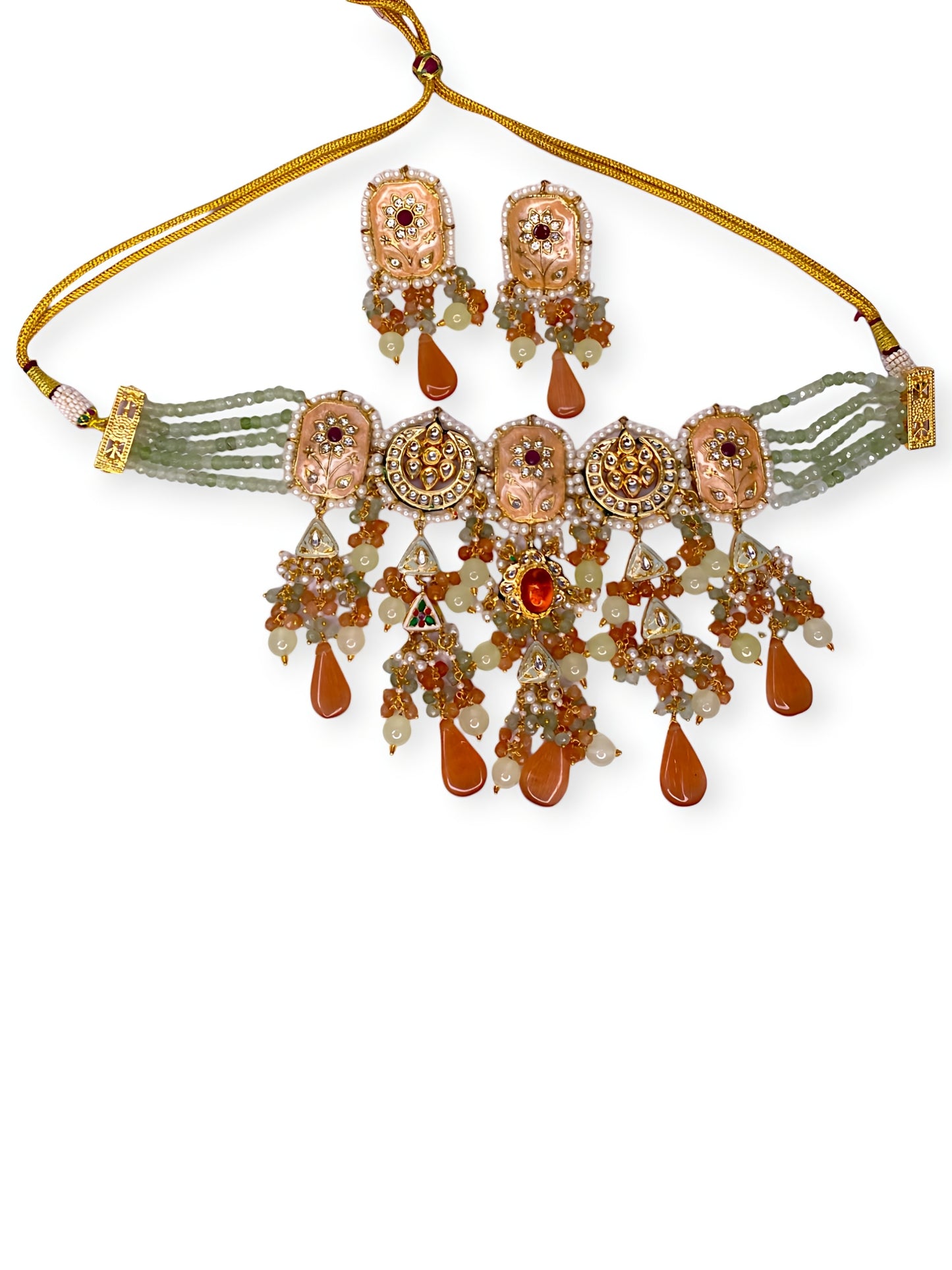 Meenakari Kundan Heavy Bridal Choker Necklace Set