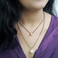 Radiant Pandora Pendant with Pearl 2 Layer Necklace