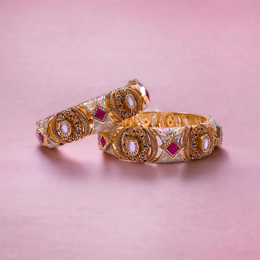 Antique Meenakari Bangles with Stones