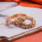 Antique Gold Finish Temple Work Bangles