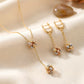 Unique Pendant Set with Golden Look Ball