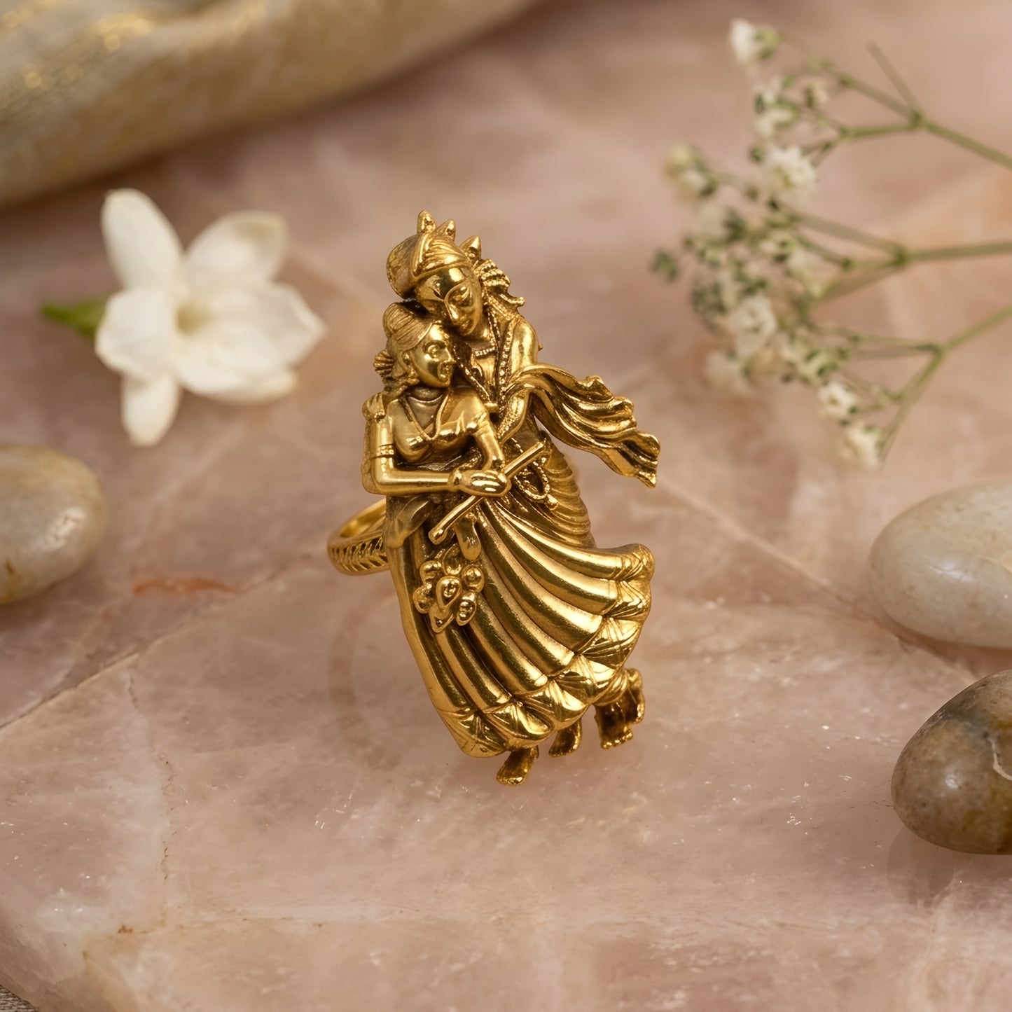 Radha and Krishna Finger Ring