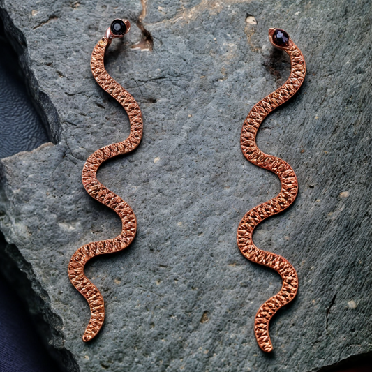 Golden Plated Snake Danglers