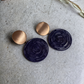 Golden Black Spiral Earrings