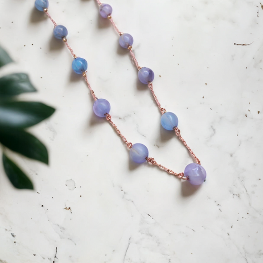 Sky Blue Beads Necklace