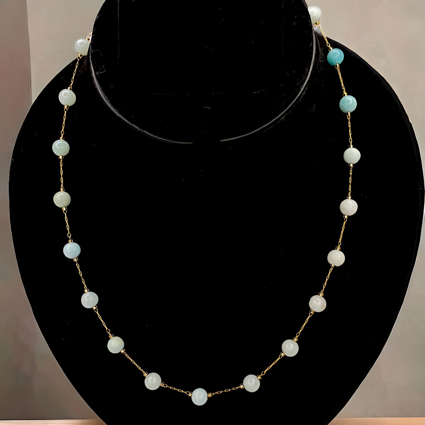 Sky Blue Beads Necklace