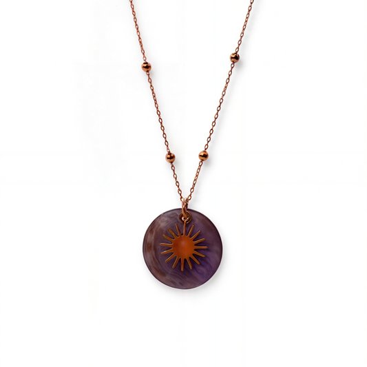 Rising Sun Charm Pendant Necklace