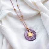 Rising Sun Charm Pendant Necklace