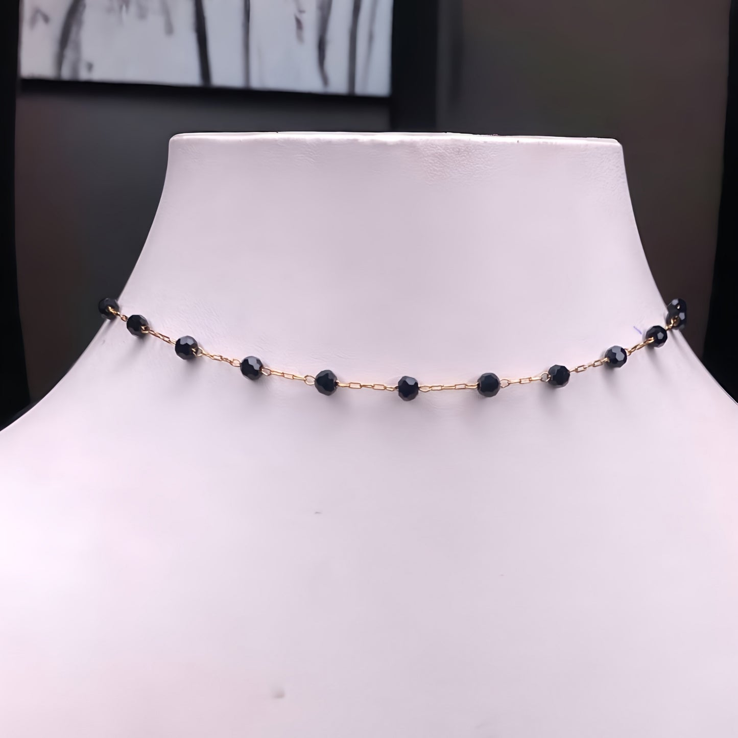 3 Layer Choker with Heart Shaped Pendant