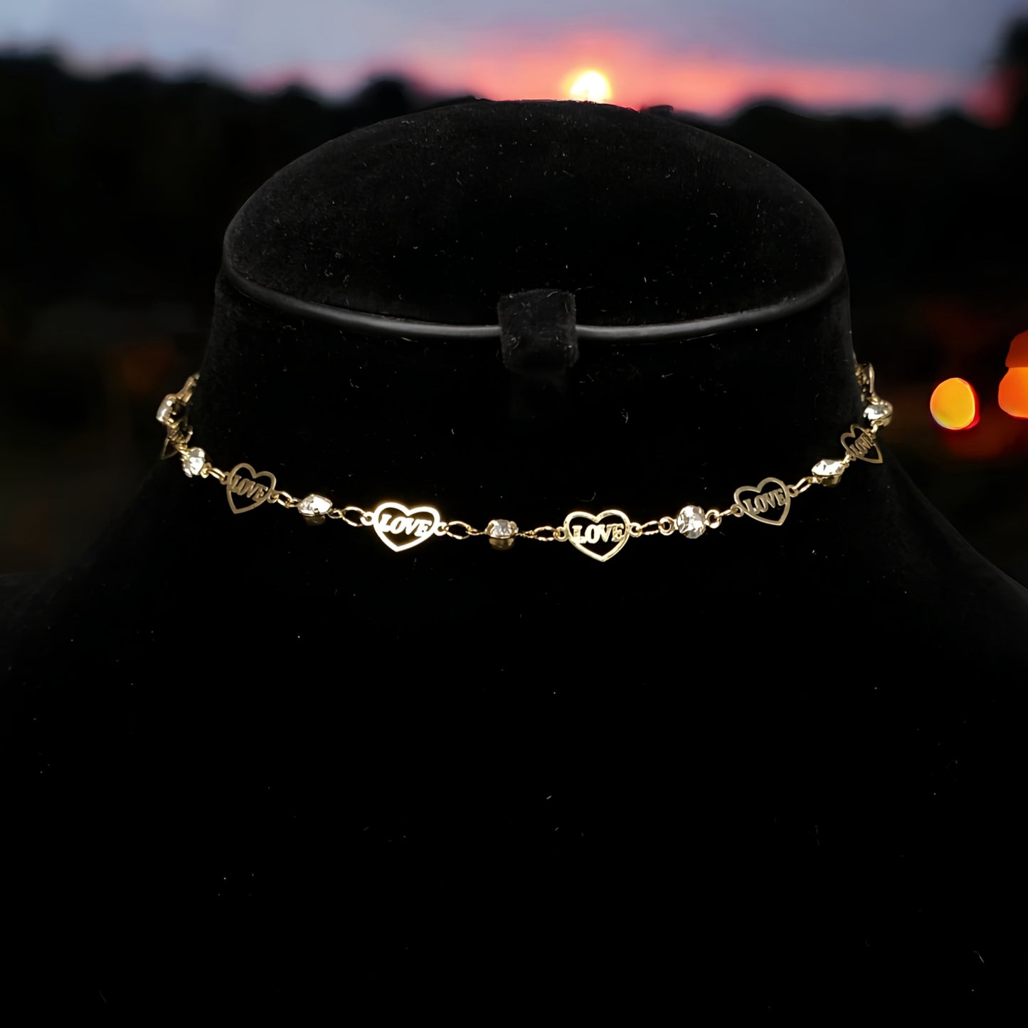 3 Layer Choker with Star Pendant