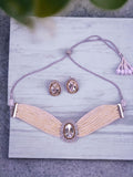 Multi-Strand Seed Pearl Choker with Oval Kundan Centerpiece
