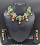 Multi-Strand Emerald & Ruby Bead Choker Set