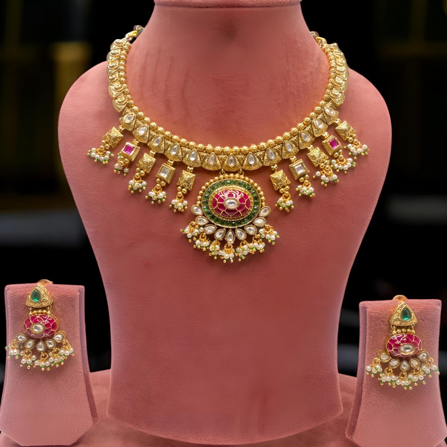 Meenakari & Kundan Heritage Necklace Set