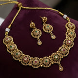 Regal Sunburst Medallion Antique Necklace Set